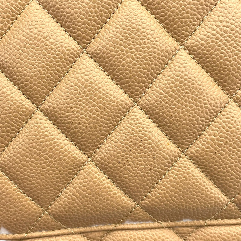 シャネル CHANEL 復刻トート A01804  7番台 ベージュ キャビアスキン レディース ハンドバッグ