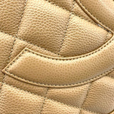 シャネル CHANEL 復刻トート A01804  7番台 ベージュ キャビアスキン レディース ハンドバッグ