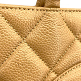 シャネル CHANEL 復刻トート A01804  7番台 ベージュ キャビアスキン レディース ハンドバッグ