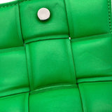 ボッテガ・ヴェネタ BOTTEGA VENETA キャンディパデッドカセット グリーン レザー レディース ショルダーバッグ