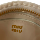 ミュウミュウ miu miu ワンダー ホーボー 5BC125 ホワイトー ストロー レディース ショルダーバッグ