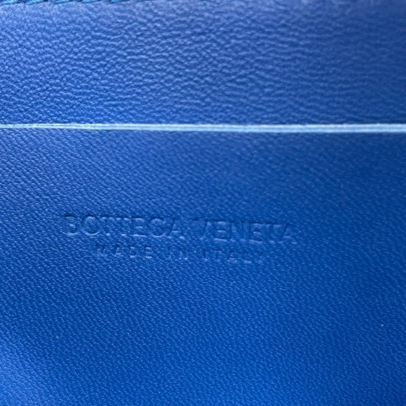 ボッテガ・ヴェネタ BOTTEGA VENETA カセットベルトバッグ 668572 ブルー レザー レディース ボディバッグ