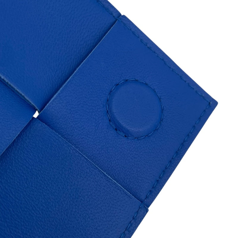 ボッテガ・ヴェネタ BOTTEGA VENETA カセットベルトバッグ 668572 ブルー レザー レディース ボディバッグ
