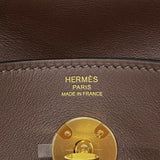 エルメス HERMES リンディ26 ヴェルソ W刻 モカ×ニューブルージーン ゴールド金具 スイフト レディース ショルダーバッグ