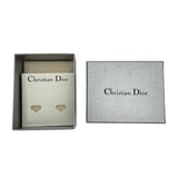 クリスチャン・ディオール Christian Dior ロゴイヤリング シルバー メタル アクセサリー