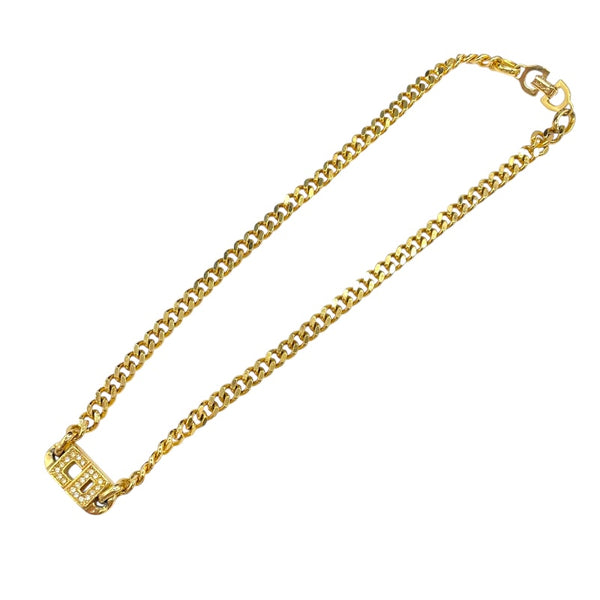 クリスチャン・ディオール Christian Dior CDロゴネックレス ゴールド メタル アクセサリー