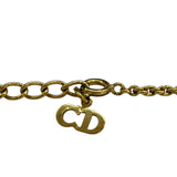 クリスチャン・ディオール Christian Dior ラインストーンネックレス ゴールド メタル アクセサリー
