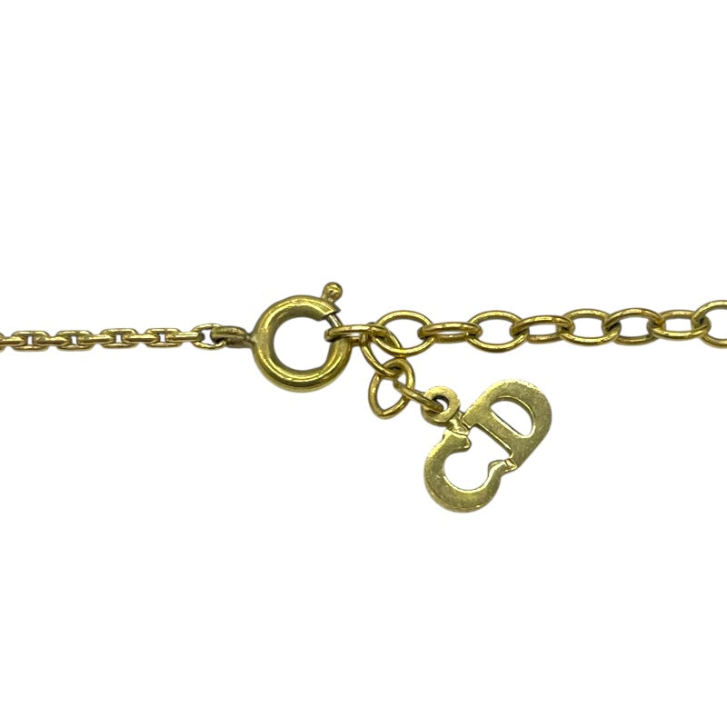 クリスチャン・ディオール Christian Dior ラインストーンネックレス ゴールド メタル アクセサリー