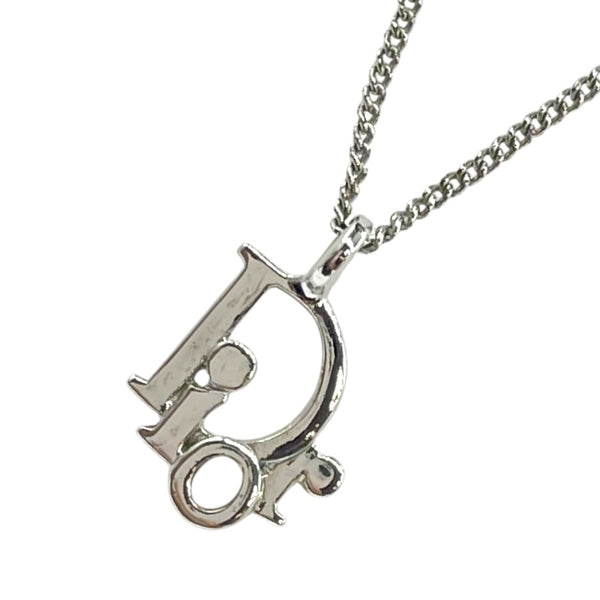 クリスチャン・ディオール Christian Dior ロゴネックレス シルバー メタル アクセサリー