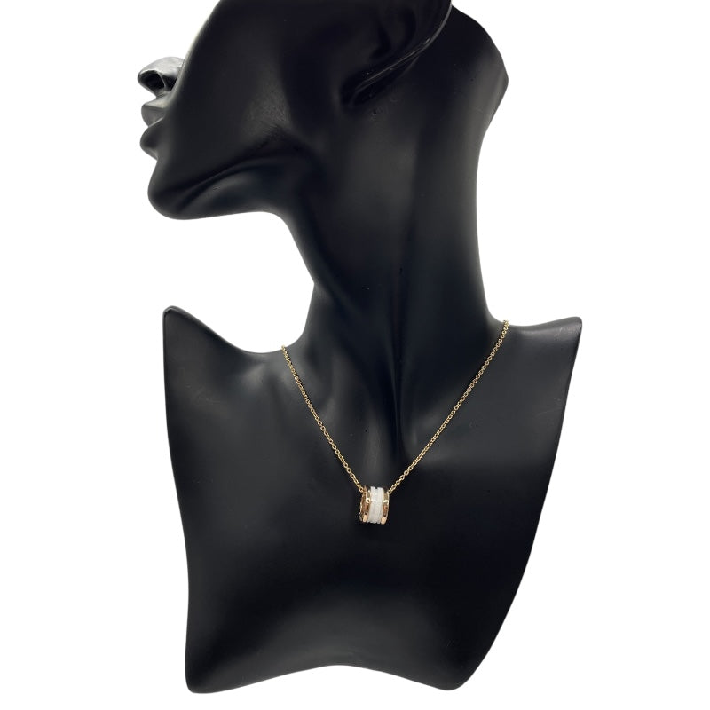 ブルガリ BVLGARI ビーゼロワン ネックレス Au750PG/ホワイトセラミック ジュエリー