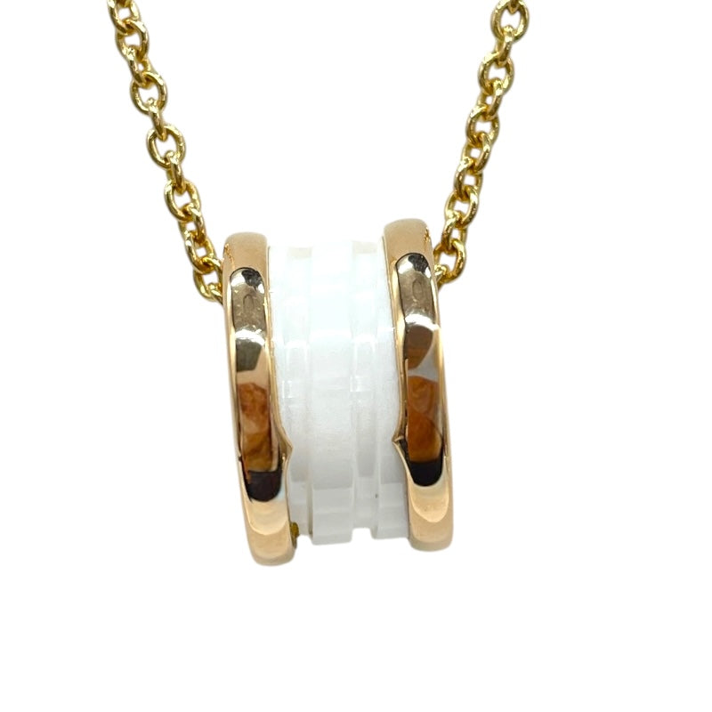 ブルガリ BVLGARI ビーゼロワン ネックレス Au750PG/ホワイトセラミック ジュエリー