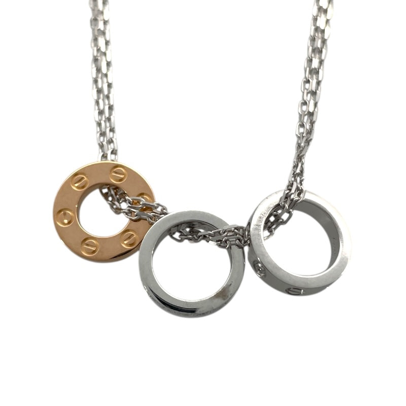 カルティエ Cartier ラブスリーフープネックレス 750WG ジュエリー