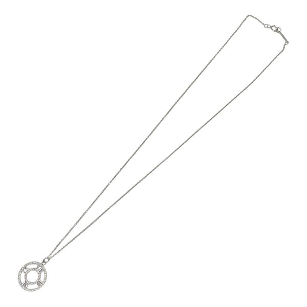ティファニー TIFFANY＆CO オープンアトラスメダリオンネックレス Au750WG/ダイヤモンド ジュエリー