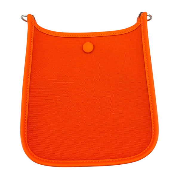 エルメス HERMES ネオエヴリンTPM W刻 オレンジ SV金具 トワル レディース ショルダーバッグ