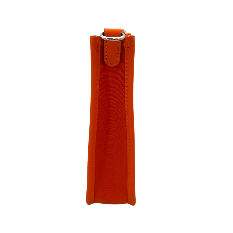 エルメス HERMES ネオエヴリンTPM W刻 オレンジ シルバー金具 トワル/スイフト レディース ショルダーバッグ HERMES - エルメス HERMES ネオエヴリンTPM W刻 オレンジ シルバー金具