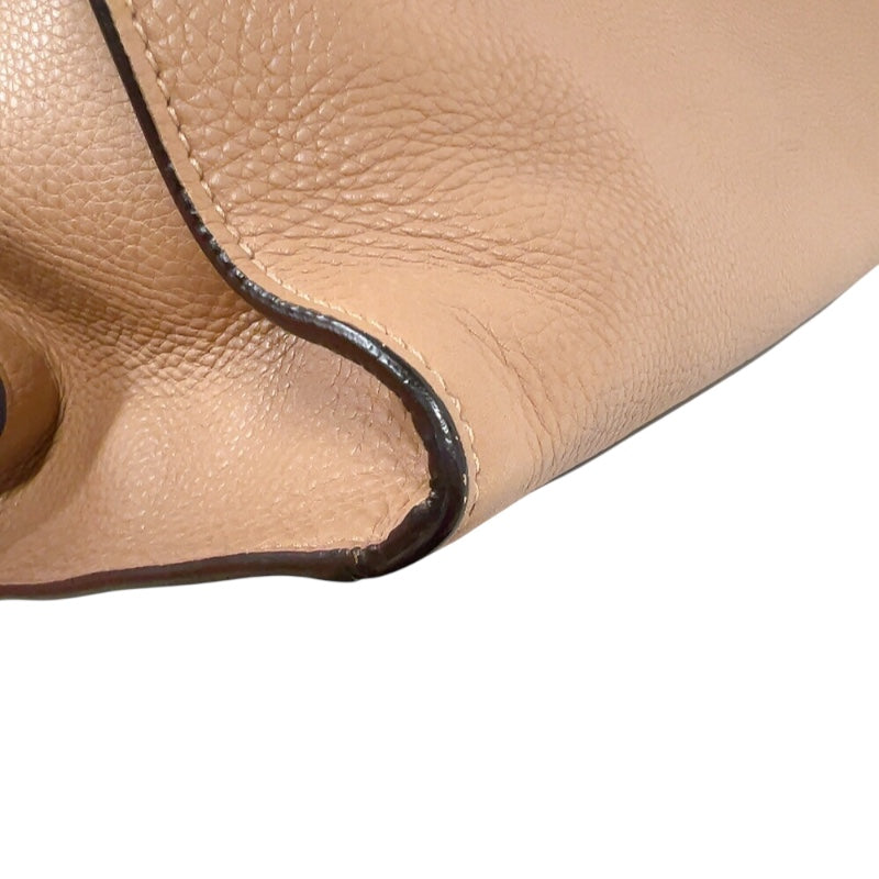 グッチ GUCCI バンプー　2WAYバッグ 370829 ベージュ　シルバー金具 レザー レディース ショルダーバッグ