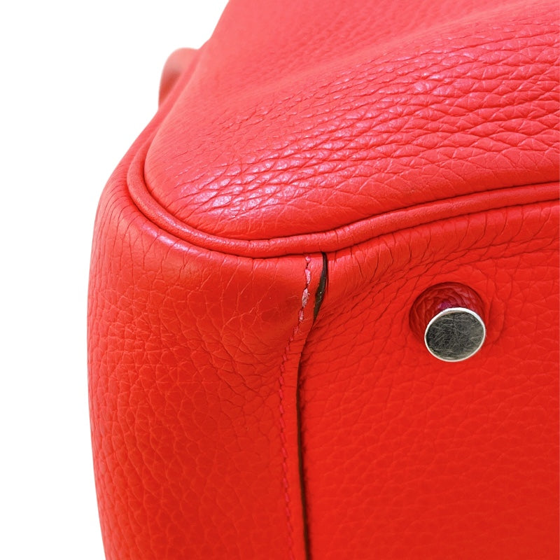 エルメス HERMES リンディ30 X刻 ルージュトマト/SV金具 トリヨン レディース ショルダーバッグ