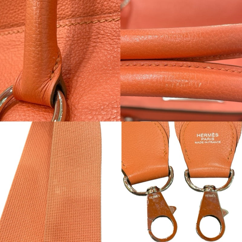 エルメス HERMES ツールボックス26 ▢R刻 フラミンゴ/シルバー金具 エバーカラー レディース ハンドバッグ