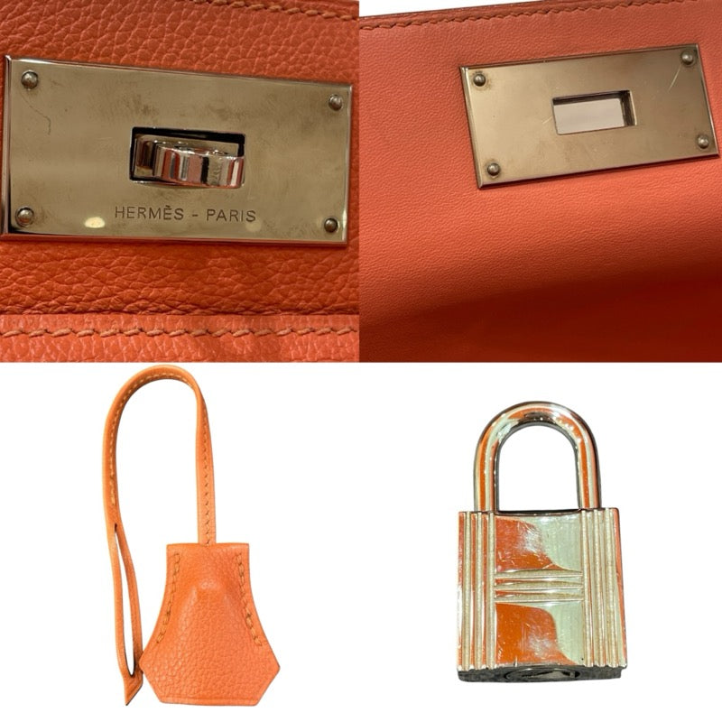 エルメス HERMES ツールボックス26 ▢R刻 フラミンゴ/シルバー金具 エバーカラー レディース ハンドバッグ