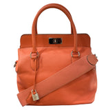 エルメス HERMES ツールボックス26 ▢R刻 フラミンゴ/シルバー金具 エバーカラー レディース ハンドバッグ