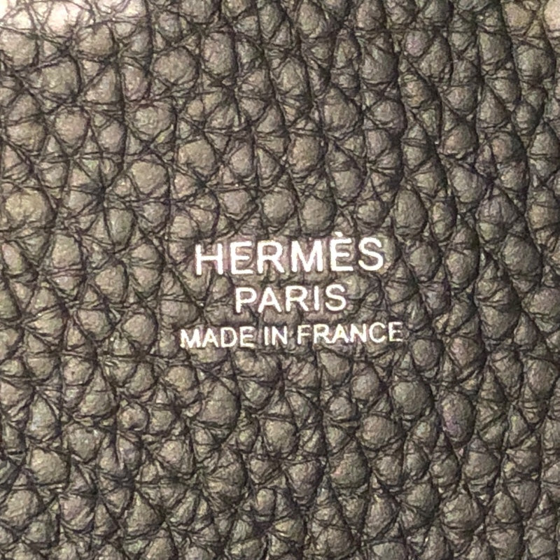 エルメス HERMES ピコタンロックMM K刻 ブラック　シルバー金具 トリヨン レディース ハンドバッグ
