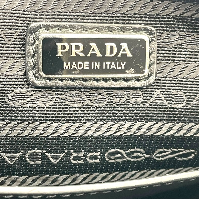 プラダ PRADA ロゴ トライアングル ショルダー 2VH155 ブラック レザー メンズ ショルダーバッグ