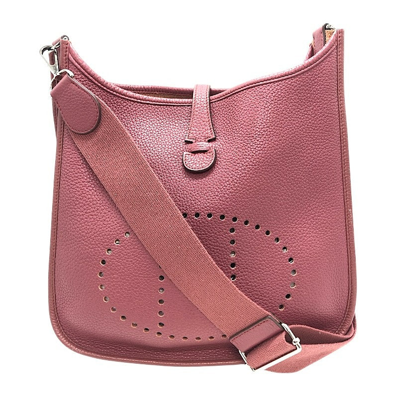 エルメス HERMES エヴリン3PM □O ローズウッド×SV金具 トリヨン レディース ショルダーバッグ