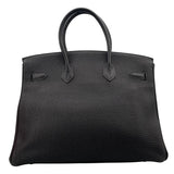 エルメス HERMES バーキン35 □J刻 ブラック GD金具 トリヨン レディース トートバッグ