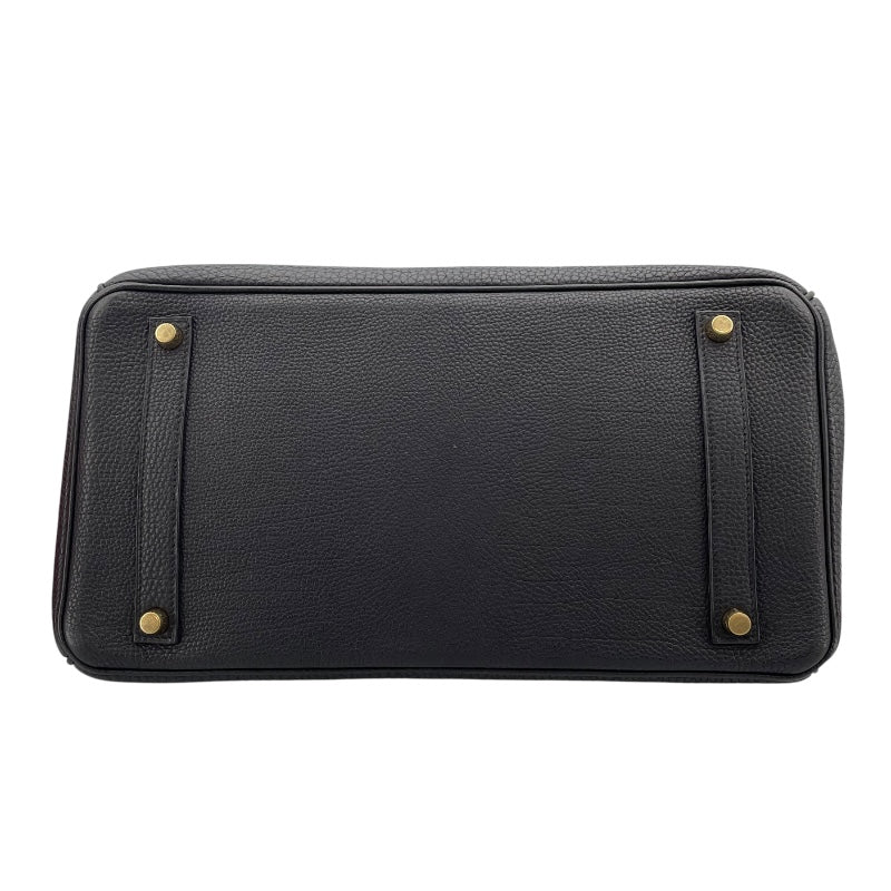 エルメス HERMES バーキン35 □J刻 ブラック GD金具 トリヨン レディース トートバッグ
