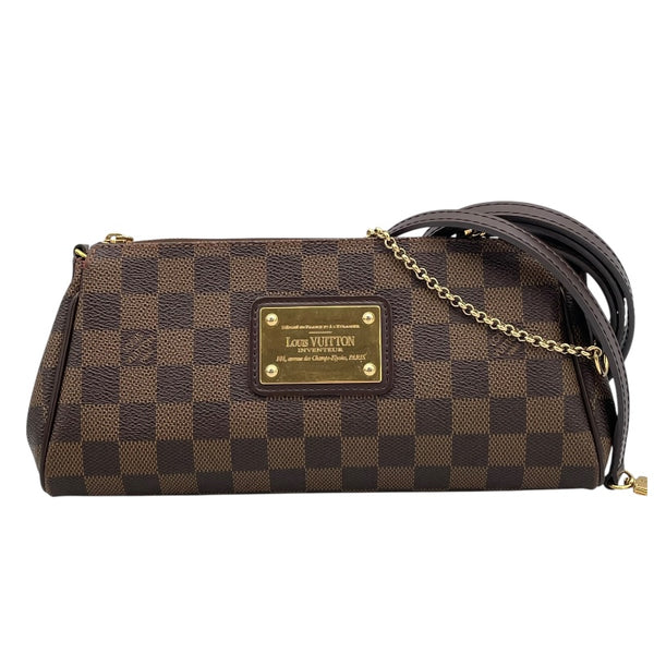 ルイ・ヴィトン LOUIS VUITTON エヴァ N55213 エベヌ ダミエ・キャンバス/レザー レディース ショルダーバッグ