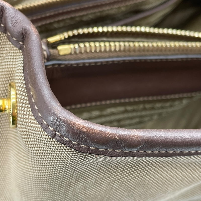 プラダ PRADA ロゴジャガード ハンドバッグ BN2832 ブラウン ゴールド金具 キャンバス/レザー レディース ショルダーバッグ