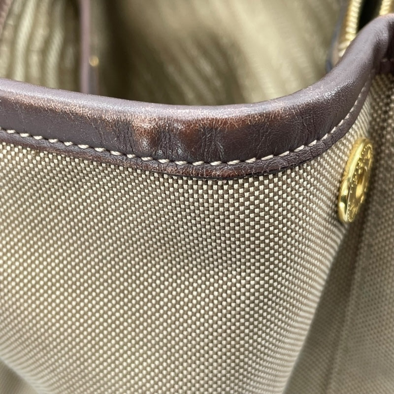 プラダ PRADA ロゴジャガード ハンドバッグ BN2832 ブラウン ゴールド金具 キャンバス/レザー レディース ショルダーバッグ