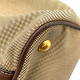 プラダ PRADA ロゴジャガード ハンドバッグ BN2832 ブラウン ゴールド金具 キャンバス/レザー レディース ショルダーバッグ