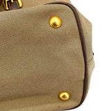 プラダ PRADA ロゴジャガード ハンドバッグ BN2832 ブラウン ゴールド金具 キャンバス/レザー レディース ショルダーバッグ