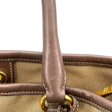 プラダ PRADA ロゴジャガード ハンドバッグ BN2832 ブラウン ゴールド金具 キャンバス/レザー レディース ショルダーバッグ