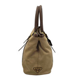 プラダ PRADA ロゴジャガード ハンドバッグ BN2832 ブラウン ゴールド金具 キャンバス/レザー レディース ショルダーバッグ