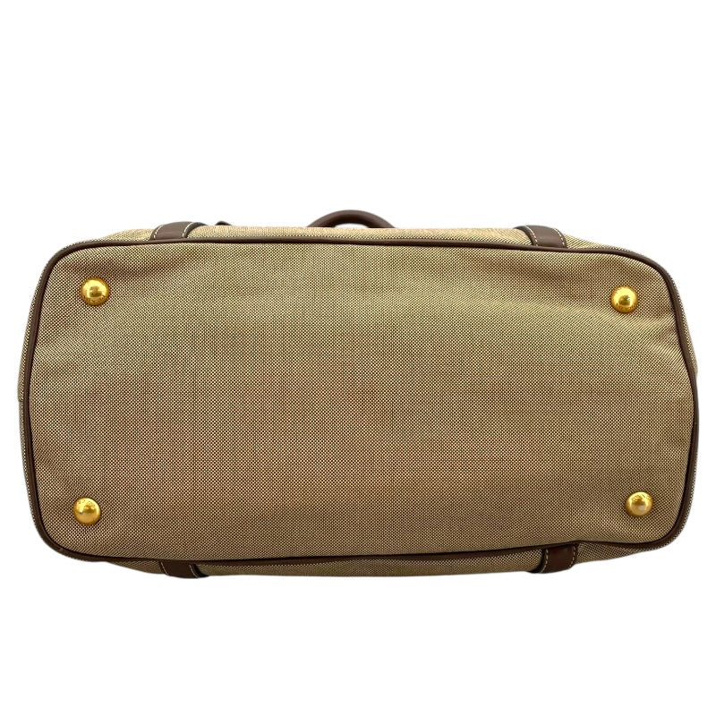 プラダ PRADA ロゴジャガード ハンドバッグ BN2832 ブラウン ゴールド金具 キャンバス/レザー レディース ショルダーバッグ