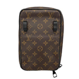 ルイ・ヴィトン LOUIS VUITTON ソーラーレイ ユティリティ サイドバッグ M44477 ブラウン モノグラム・マカサー メンズ ショルダーバッグ