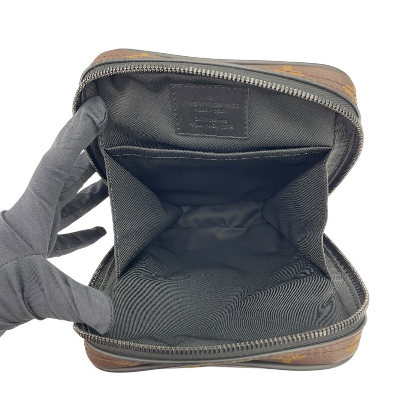 ルイ・ヴィトン LOUIS VUITTON ソーラーレイ ユティリティ サイドバッグ M44477 ブラウン モノグラム・マカサー メンズ ショルダーバッグ