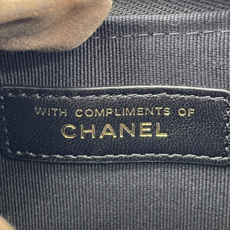 シャネル CHANEL 2024イヤーズギフトマトラッセハーフムーン チェーンショルダーバッグ ブラック GD金具 ベロア レディース ショルダーバッグ