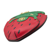 グッチ GUCCI ストロベリーポシェットショルダーバッグ 719725 グリーン/レッド レザー レディース ショルダーバッグ