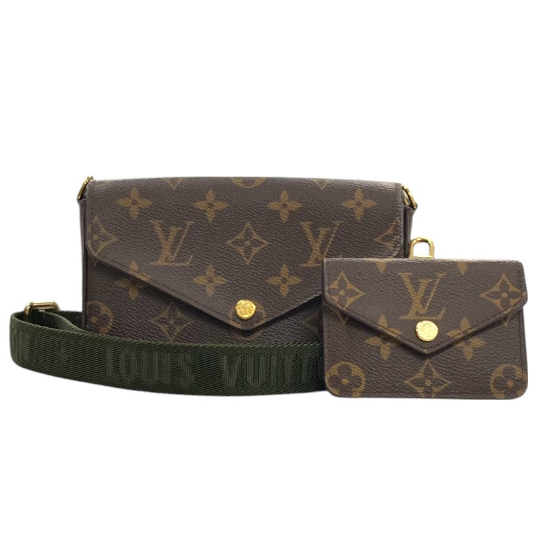 ルイ・ヴィトン LOUIS VUITTON ミュルティポシェットフェリシー M80091 モノグラム×グリーン レディース ショルダーバッグ