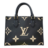 ルイ・ヴィトン LOUIS VUITTON オンザゴーPM M45659 ブラック モノグラム・アンプラント レディース トートバッグ