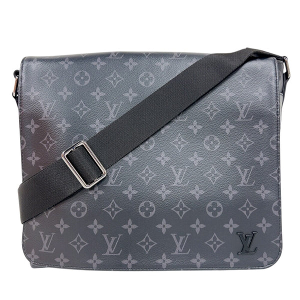 ルイ・ヴィトン LOUIS VUITTON ディストリクトMM M44001 ブラック　シルバー金具 モノグラム・エクリプス メンズ ショルダーバッグ