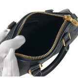 ルイ・ヴィトン LOUIS VUITTON ナノ・スピーディ M82450 ブラック モノグラム・アンプラントレザー レディース ショルダーバッグ