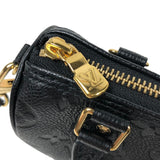 ルイ・ヴィトン LOUIS VUITTON ナノ・スピーディ M82450 ブラック モノグラム・アンプラントレザー レディース ショルダーバッグ