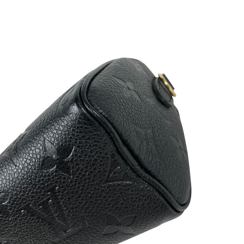 ルイ・ヴィトン LOUIS VUITTON ナノ・スピーディ M82450 ブラック モノグラム・アンプラントレザー レディース ショルダーバッグ