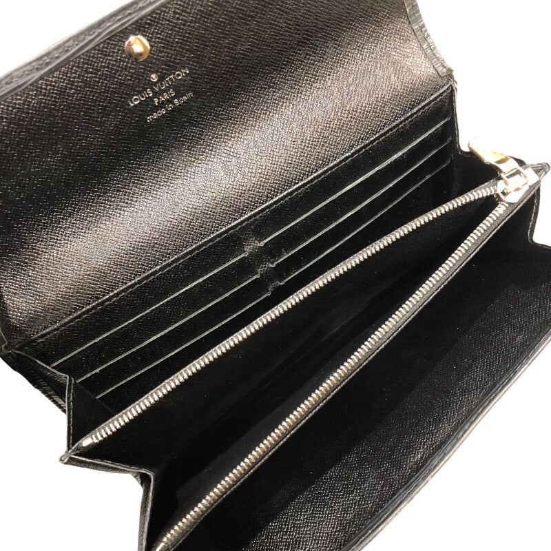 ルイ・ヴィトン LOUIS VUITTON ポルトフォイユ・サラ M63742 ブラック エピ ユニセックス 長財布