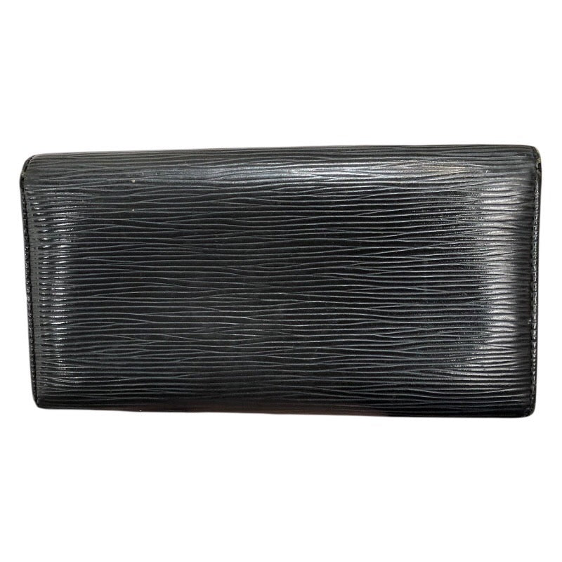 ルイ・ヴィトン LOUIS VUITTON ポルトフォイユ・サラ M63742 ブラック エピ ユニセックス 長財布