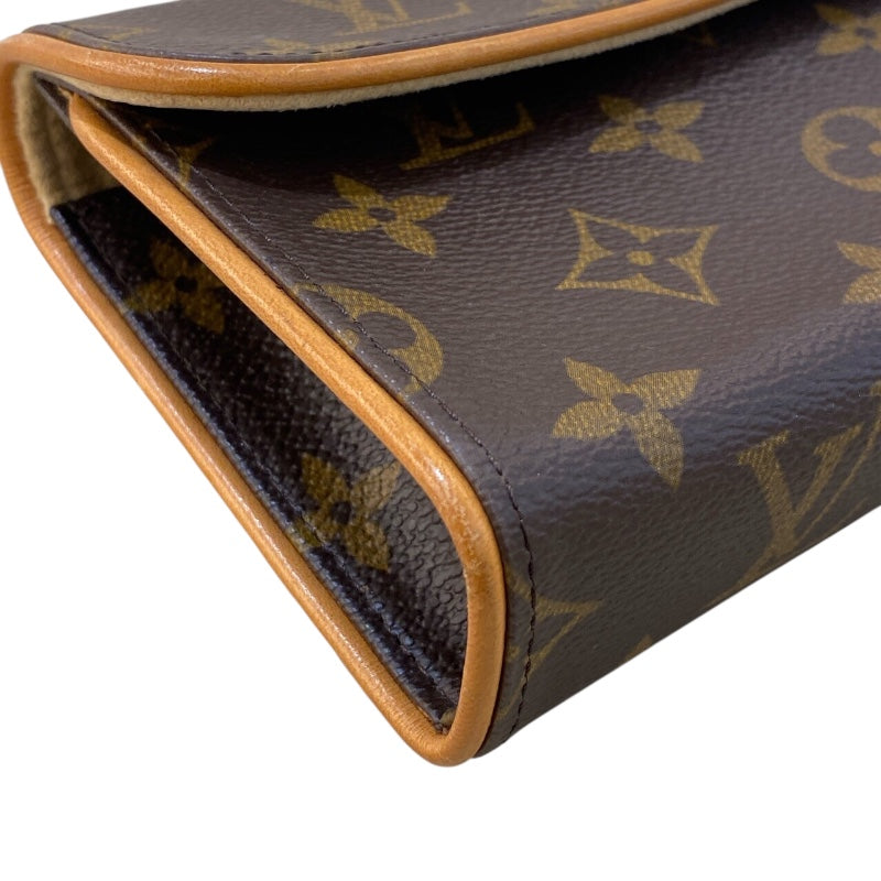 ルイ・ヴィトン LOUIS VUITTON ポシェットフロランティーヌ M51855 ブラウン モノグラムキャンバス レディース ショルダーバッグ
